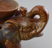 Kerámia elefánt illóolaj párologtató, hibátlan, m:15cm