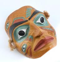 HR jelzett indián fali maszk, kerámia, 15x11cm
