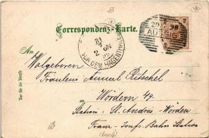 1899 (Vorläufer) Bohosudov, Mariaschein (Krupka, Graupen); Hochaltar / church interior, altar. Kunst...