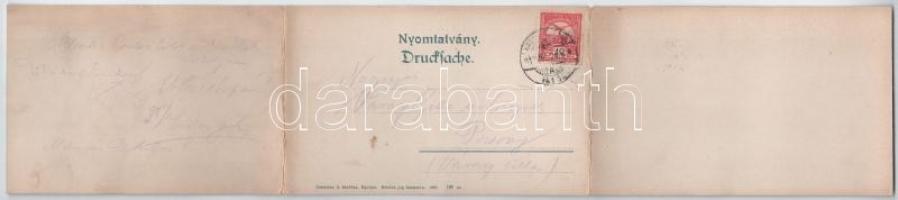 Tátra, Magas-Tátra, Vysoké Tatry; Csorba-tó. Cattarino S. kiadása 141. sz. 3-részes kihajtható panor...