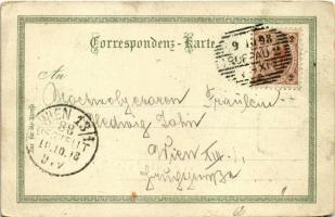 1898 (Vorläufer) Opava, Troppau; Kaiser Franz Josef Museum, Schiller Denkmal / museum, statue. Karl ...