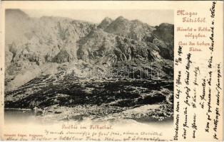 1900 Tátra, Magas-Tátra, Vysoké Tatry; részlet a Felka-völgyben / Partie im Felkatal / Velická dolina / valley (EK)