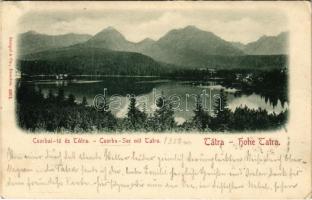 1905 Tátra, Magas-Tátra, Vysoké Tatry; Csorba-tó és Tátra / Csorba-See mit Tatra / Strbské pleso / lake, mountains (EB)