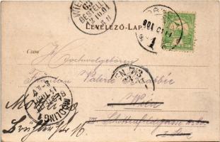 1901 Orsova, Kasanpartie / Cazane / Kazán-szoros. Hutterer G. kiadása / gorge, road (EK)