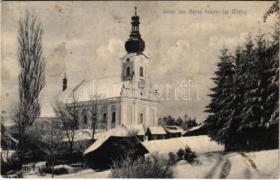 U Svatého Kamene, Maria Schnee im Winter / Poutní kostel Panny Marie Snezné / church in winter (EB)