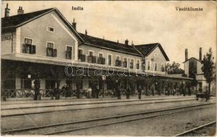 1915 India, Indija; vasútállomás / railway station (EB)