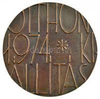Csíkszentmihályi Róbert (1940-2021) 1978. "Otthon 1974 Kiállítás" öntött Br emlékérem dísz...