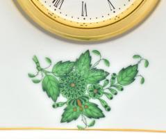 Herendi Apponyi mintás porcelán óra quartz óraszerkezettel és aranyozott lábakkal hibátlan állapotba...