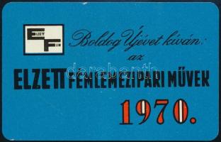 1970 Elzett fém reklámos kártyanaptár