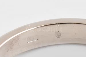 Arany (Au/14) Opálköves gyémánt (0,07ct) gyűrű, rozé és fehérarany, jelzett, 54-es méret, bruttó:4,1...