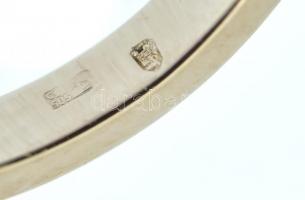 Arany (Au/14) Moissanite ékítéses (0,94ct) gyűrű, fehérarany, jelzett, 53-as méret, bruttó:4,4g (GLO...