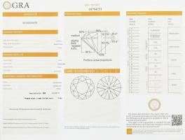 Arany (Au/14) Moissanite ékítéses (0,94ct) gyűrű, fehérarany, jelzett, 53-as méret, bruttó:4,4g (GLO...