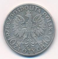 Lengyelország 1932. 10Zl Ag London T:2- Poland 1932. 10 Zlotych Ag London C:VF Krause Y#22