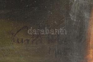 Olvashatatlan (Kunffy?) jelzéssel: Portré, 1905. Olaj, vászon. Restaurált. 89,5×74 cm