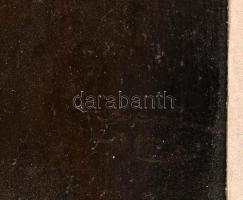 Olvashatatlan jelzéssel (jobbra lent): Zsidó (?) férfi portréja. Olaj, karton. Dekoratív fa keretben...