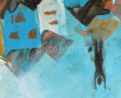 Nagy Imola (1976-): A kapcsolatok. Akril, vászon, keret nélkül, jelzett, 80x80cm