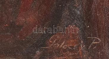 Gálocsy v. Gálozcy P. jelzéssel: Zsidó (?) férfi portréja. Olaj, vászon. Hátoldalán töredékes címkév...