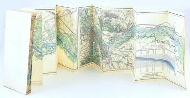 cca 1931 Wien-Pozsony Vízisporttérképek: 10. szám, Dévény-Gönyű, 1:75.000, egy-két ceruzás bejegyzéssel, 24,5x347 cm