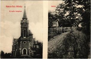 1907 Budapest XVI. Rákosszentmihály, Római katolikus templom, Állami elemi iskola (r)