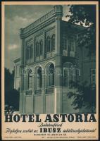 Hotel Astoria Balatonfüred IBUSZ üdülőszolgálatánál, villamosplakát, 23,5x16,5 cm
