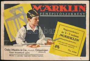 Märklin fémépítőszekrény magyarázókönyv a 00 és 0 számú Märklin fémépítőszekrényhez. Göppingen, Gebr...