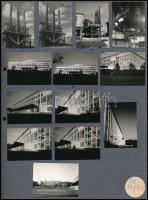 cca 1962 Kijevi üzemről készült fotók, 40 db, 3 kartonra kasírozva, 5x6 cm és 5x7 cm közötti méretben.