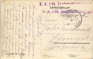 1914 Budakeszi, látkép. Krellwitz M. A. kiadása + "K.k. 1/94. Landsturmkompagnie"