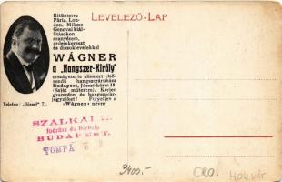 Fiume, Rijeka; Via Adamich / street view, Hotel Lloyd, Grand Hotel Europe. Wagner advertisement on t...