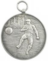 ~1900. Labdarúgás jelzett Ag sport díjérem S.G.A. gyártói jelzéssel, füllel (11,62g/0.800/30mm) T:AU patina / Hungary ~1900. Football Ag sport award medal with hallmark and S.G.A. makers mark, and with an ear (11,62g/0.800/30mm) C:AU patina
