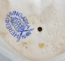 Herendi porcelán nyuszi. Kézzel festett, jelzett (Herend Hungaria 1946 + benyomott jelzés), kis kopá...