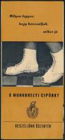 cca 1970 Milyen legyen, hogy használjuk, mikor jó a munkahelyi cipőnk?, prospektus, Bp., Athenaeum.