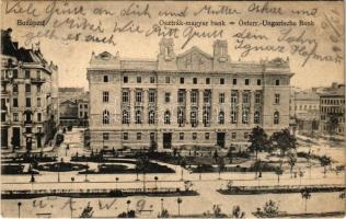 1906 Budapest V. Osztrák-Magyar Bank palotája. M.T. és F.I. Koch Willy kiadása (EK)