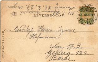 1906 Budapest V. Osztrák-Magyar Bank palotája. M.T. és F.I. Koch Willy kiadása (EK)