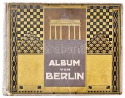 cca 1909 Album von Berlin, képes album 59 db fotóval (közte 4 nagyméretű panorámakép, ebből egy színes), sérült, viseltes félvászon-kötésben