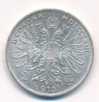 Ausztria 1913. 2K Ag "Ferenc József" T:1- Austria 1913. 2 Corona Ag "Franz Joseph&quo...