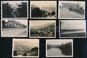 1939 Kárpátaljai részletek, Uzsok, Ungvár, stb., 8 db fotó, hátoldalon feliratozva, 6×9 cm