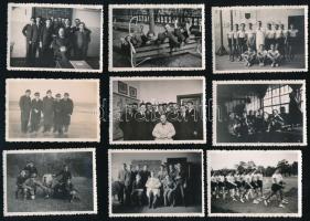 1937-1941 Esztergomi életképek, iskola, tájkép, stb., 18 db, 6×9 cm