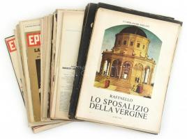 cca 1960-1980 Egy kötegnyi (kb. 60-80 db) olasz nyelvű ismeretterjesztő folyóirat, történelmi, művészeti, stb. témában