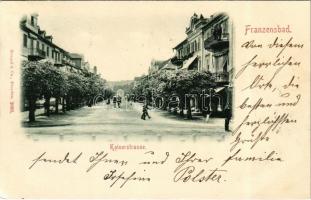 1899 (Vorläufer) Frantiskovy Lázne, Franzensbad; Kaiserstrasse / street (EK)