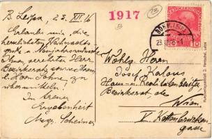 1916 Ceská Lípa, Böhmisch Leipa; Marktplatz mit Rathaus, Deutsche Volksbank, Sigmund Stransky, Raimu...