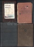 cca 1910-98 vegyes okmány tétel, össz 8 db: cca 1910 Debreceni Református Főiskola leckekönyv, többe...