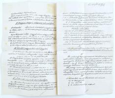 cca 1880 A Gyulai Lakatos Iparosok társulatának alapszabályai 8p. illetékbélyeggel