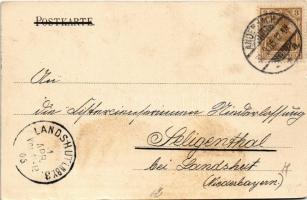 1905 Prudnik, Neustadt OS; Grotte unserer lieben Frau von Lourdes beim Josefskloster am Tage der Ein...