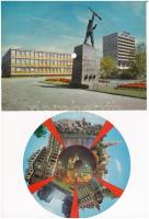 7 db MODERN Colorvox hanglemez képeslap + 3 db modern kör alakú képeslap + 2 magyar folklór + 1 Árvaváralja / 6 modern Colorvox record postcards + 3 modern round postcards + 2 folklore postcards + 1 Oravsky Zamok