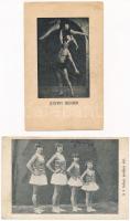 4 db RÉGI cirkuszi motívum képeslap (közte Otto és Ferry kínai akrobaták) / 4 pre-1945 circus motive...