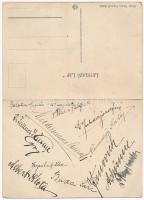 Balatonboglár, látkép nyaralókkal. Két részes kinyitható panorámalap, Fischer Ármin kiadása (hajtásn...