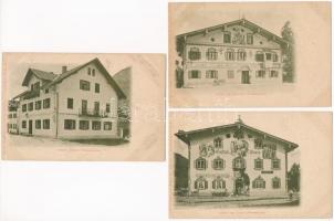 Oberammergau, Gasthof - 3 pre-1905 postcards