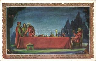 Vörösmarty: Szép Ilonka 10 darabos képeslap sorozat (hátán ragasztónyom)