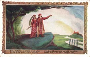 Vörösmarty: Szép Ilonka 10 darabos képeslap sorozat (hátán ragasztónyom)