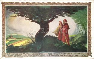 Vörösmarty: Szép Ilonka 10 darabos képeslap sorozat (hátán ragasztónyom)